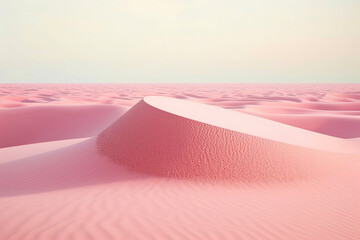 minimalist photo of pink desert, pastel colors, soft light