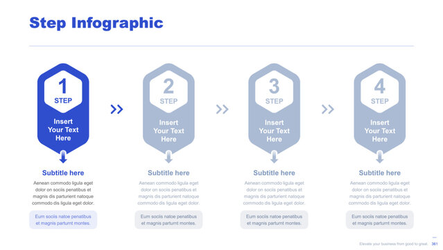 Flat business infographic diagram vector slide presentation template