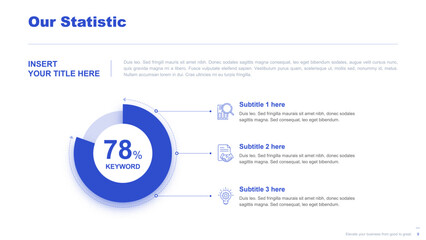 Flat business infographic diagram vector slide presentation template