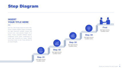 Flat business infographic diagram vector slide presentation template