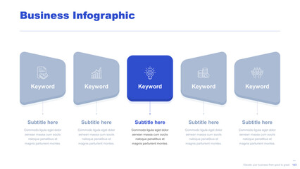 Flat business infographic diagram vector slide presentation template