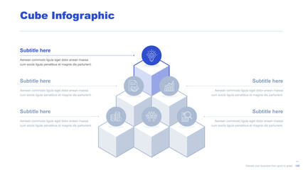 Flat business infographic diagram vector slide presentation template