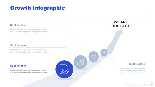 Flat business infographic diagram vector slide presentation template