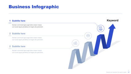 Flat business infographic diagram vector slide presentation template