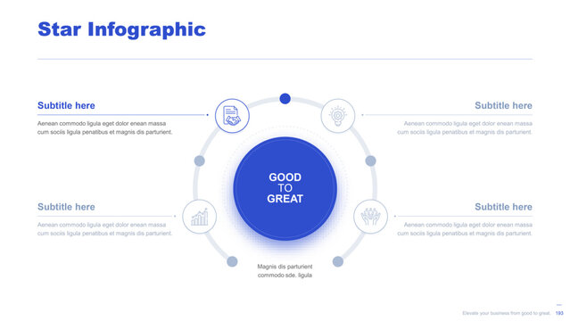Flat business infographic diagram vector slide presentation template