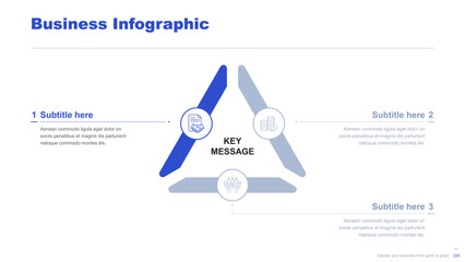 Flat business infographic diagram vector slide presentation template