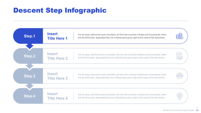 Flat business infographic diagram vector slide presentation template