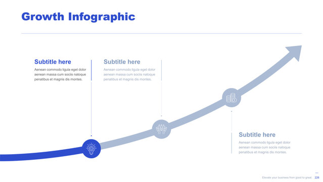 Flat business infographic diagram vector slide presentation template