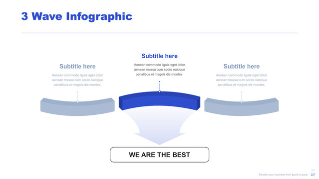 Flat business infographic diagram vector slide presentation template