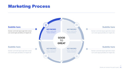 Flat business infographic diagram vector slide presentation template