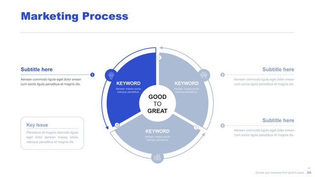 Flat business infographic diagram vector slide presentation template