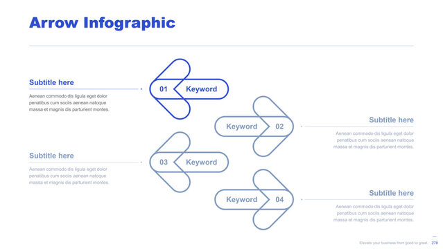 Flat business infographic diagram vector slide presentation template