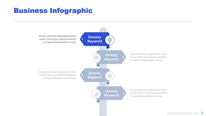Flat business infographic diagram vector slide presentation template