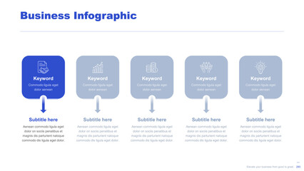 Flat business infographic diagram vector slide presentation template