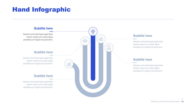 Flat business infographic diagram vector slide presentation template