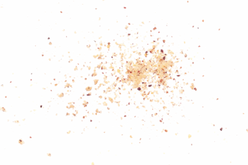 Hazelnuts ground pile scattered isolated on white 