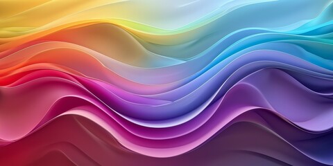 Vibrant abstract waves of color