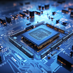 electronic circuit board with processor, 