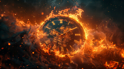 burning clock