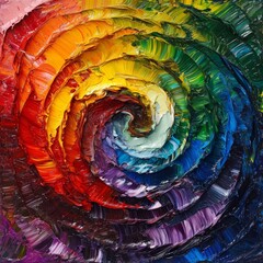 Vibrant Spiral Painting