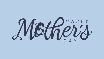 happy mothers day text design vector
