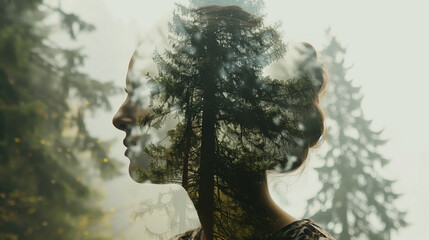 double exposure of a person
