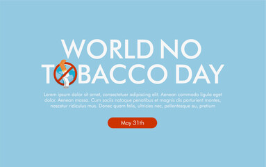 Obraz premium vector world no tobacco day banner template