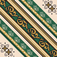 Traditional batik indonesia pattern art fabric