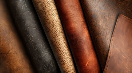 Genuine leather in various colors and textures. The perfect material for upholstery, bags, shoes, and other accessories.