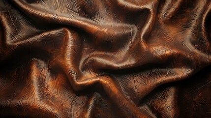 Rustic brown leather with a unique pattern.