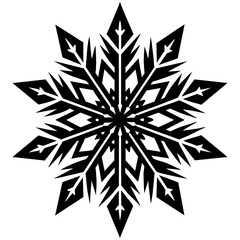 snowflake silhouette vector illustration svg file