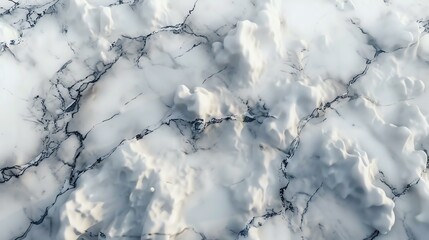 White marble texture with black and gray veins. The marble is smooth and polished, and the veins are visible throughout the surface.