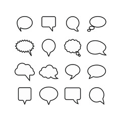 set of speech bubbles