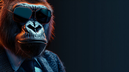 Animal gorilla portraits Cool business animal