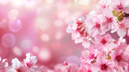 A delicate cherry blossom background featuring soft pink petals and a subtle spring atmosphere.

