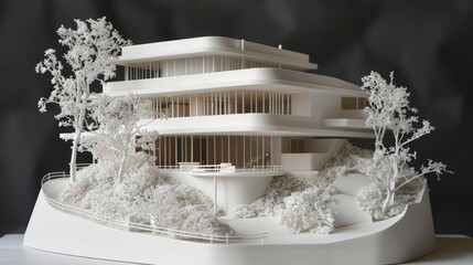 white architectural model