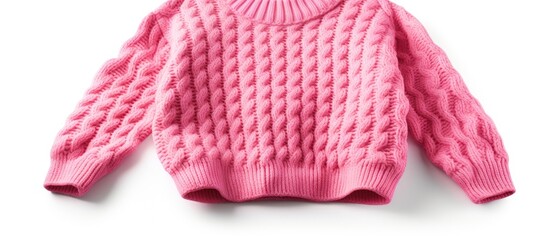 Fototapeta premium Pink sweater on white backdrop