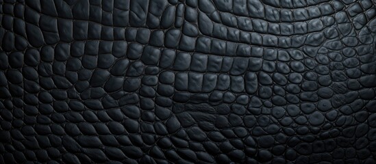 Close up of textured black leather pattern