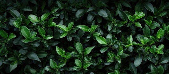 Fototapeta na wymiar Fresh green plant with lush leaves