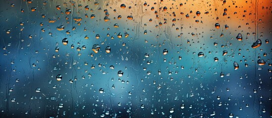 Raindrops on glass - obrazy, fototapety, plakaty