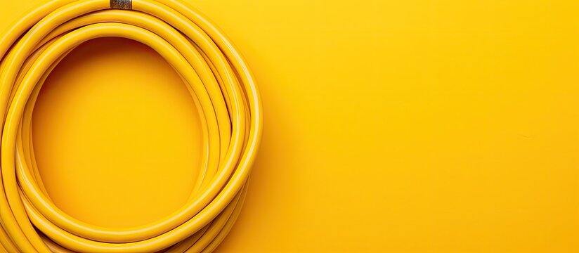 Yellow hoses on a bright background