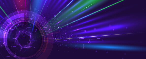 Technology abstract futuristic background for internet business. Big data concept. Vector Aer.