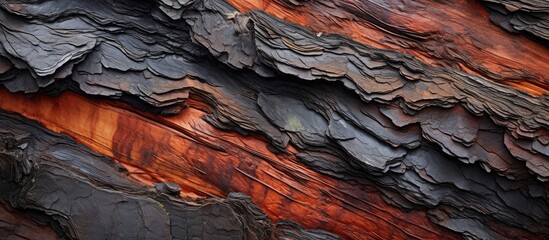 Close-up of a dark brown tree trunk