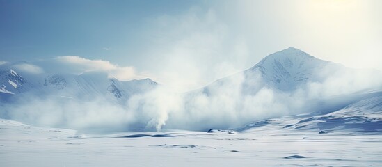 Person skiing on snow-covered mountains - Powered by Adobe