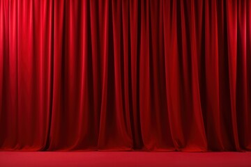 Red stage velvet curtain backgrounds architecture performance.
