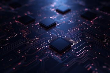 Data technology background electronics hardware printed circuit board.