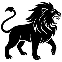 black lion illustration