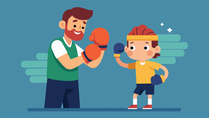 A trainer motivates their student reminding them that mental toughness is just as important as physical strength in the sport of boxing.