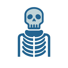 Human Skeleton vector icon on a Transparent Background