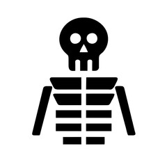 Human Skeleton vector icon on a Transparent Background